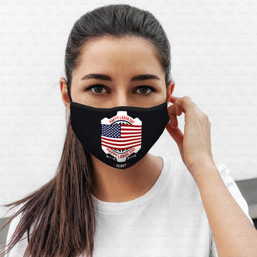 Personalized Dog Mask Gift Idea - Happy Labor Happy America Flag In The Middle For Dog Lovers - Cloth Mask